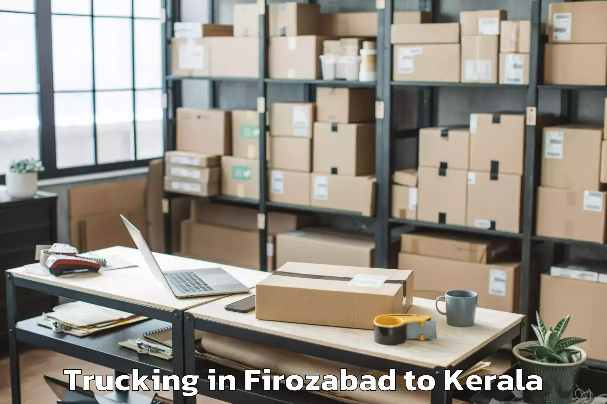 Top Firozabad to Poojapura Trucking Available